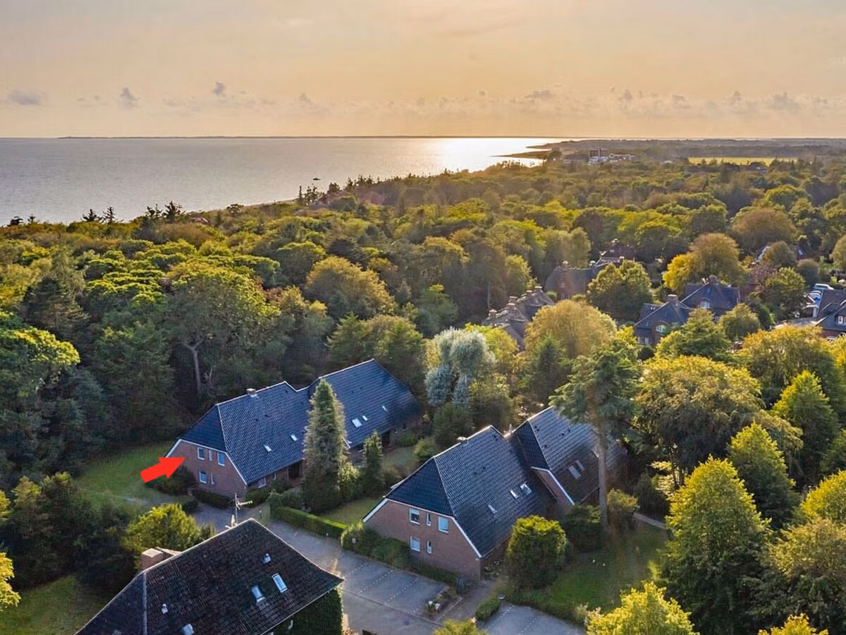 Blick auf Kurpark und Meer